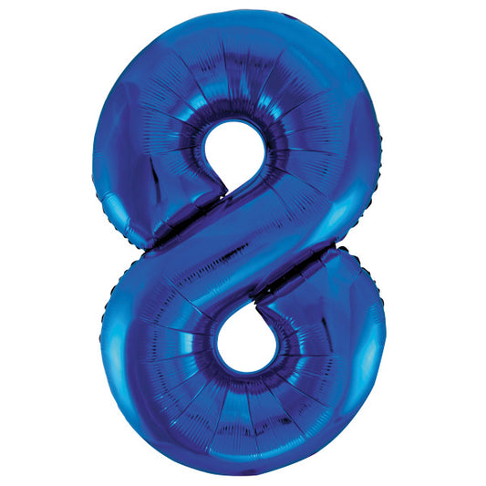 34” Unique number 8 foil balloon