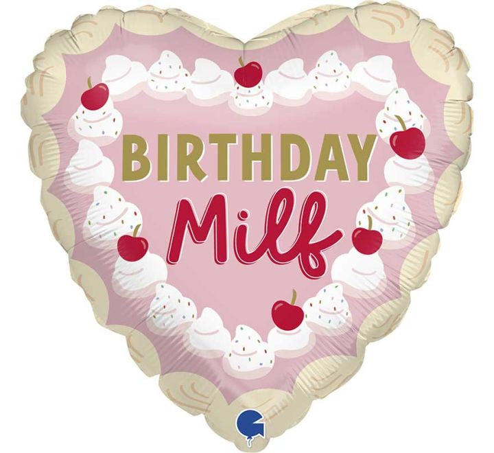 18” birthday milf foil balloon