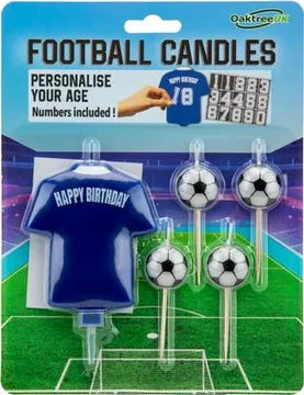 8cm Football Shirt Candle blue