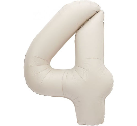 34” Unique Nude number 4 foil balloon