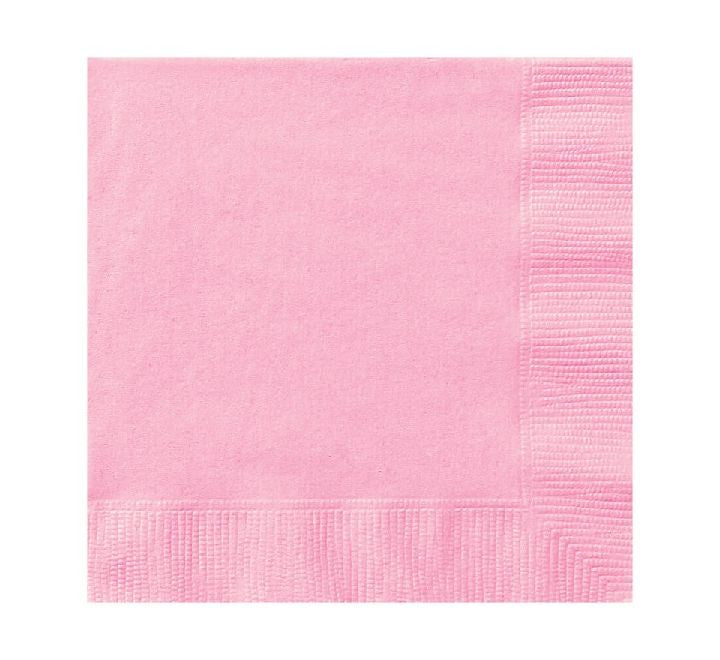 Unique (20) 33cm 2PLY LOVELY PINK L/NAPKINS