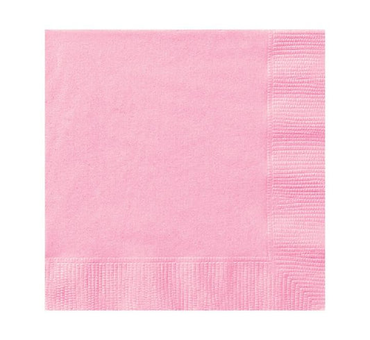 Unique (20) 33cm 2PLY LOVELY PINK L/NAPKINS