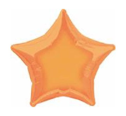 20” orange star foil balloon