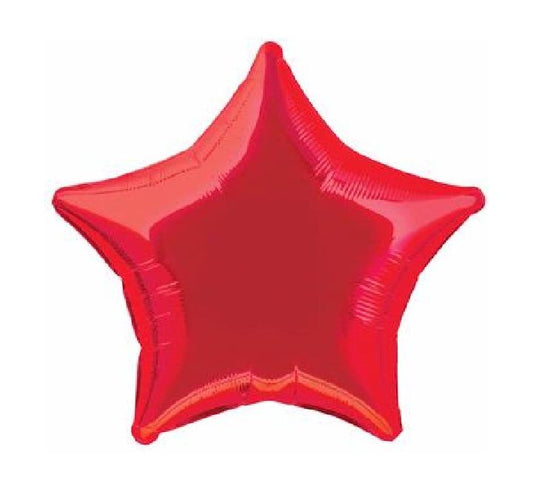 20” red star foil balloon