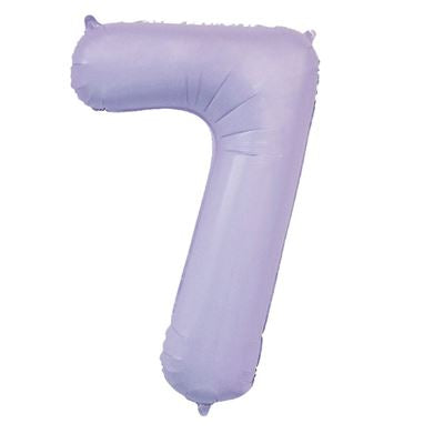 34” sensations matte lilac number 7 foil balloon