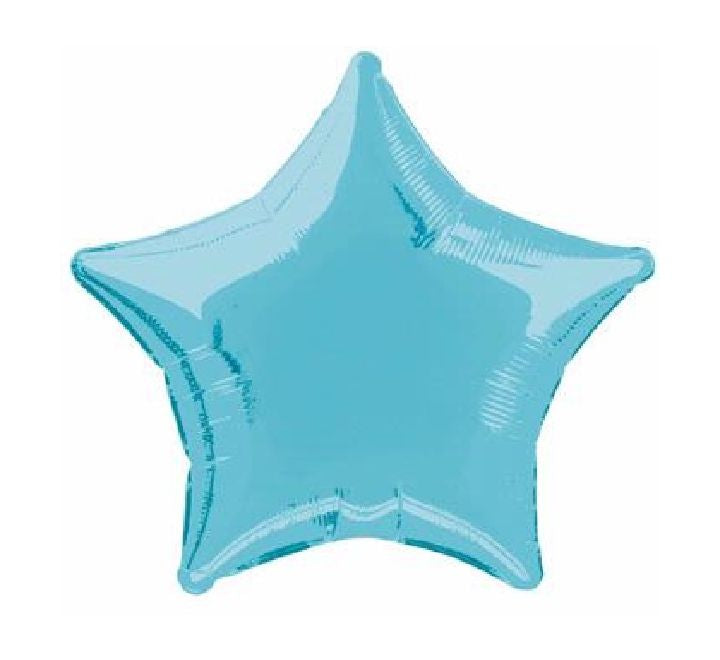 20” light blue star foil balloon