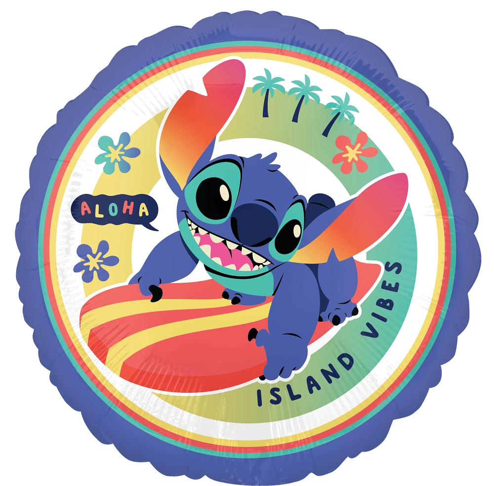 18” stitch island vibes foil balloon