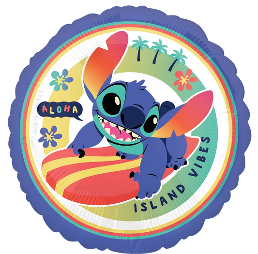 18” stitch island vibes foil balloon