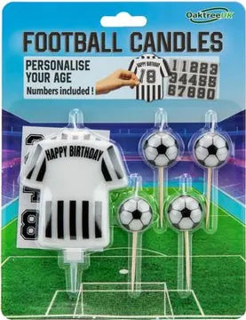 8cm Football Shirt Candle black and white