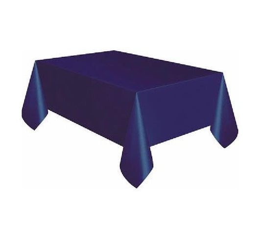 Unique navy rectangle plastic table cover  (STANDARD PACKAGING)