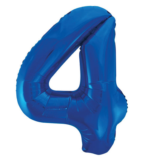 34” Unique number 4 foil balloon